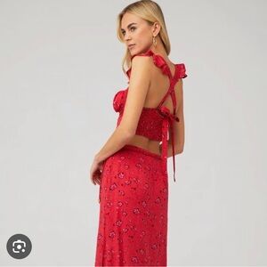 FP Movement by Free People Red Floral Set
